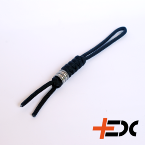 Knife Lanyard Barrel Lanyards give a great addition to your knife and also helps to deploy it quick when you need! Barrel is a simple design with Paracord 550 and steel bead. Paracord 550 Black cord Steel bead