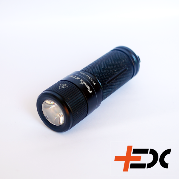  Fenix E15 flashlight Brilliant bower, yet small size.The perfect EDC flashlight. 6,48x1,9 cm 29g 4 levels 8lm, 50lm, 110lm, 270lm * power -CR 123A or RCR123A lightsource Cree XP-GP2 shock and water resistant* anodized aluminium case rotary switch *RCR123A/16340 li-ion rechargeable battery makes better performance *shock resistant: tested for 1 meter drop, IPX8 water resistant certification (tested: 2m depth, 30 minutes)