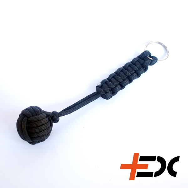 +EDC MonkeyFist – select colour Monkeyfist is a self-defence tool. Steel ball bearing braided with paracord 550. Nice addition to your EDC, but we hope you will never have to use it! different colours 20mm steel ball bearing keyring